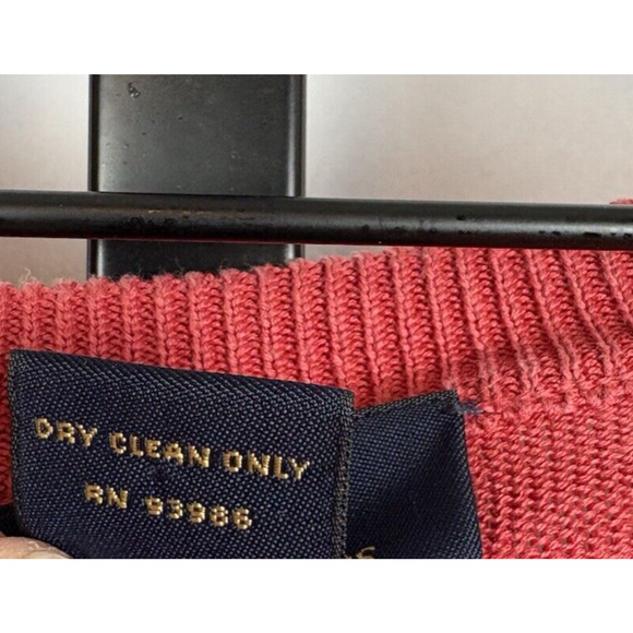 Brooks Brothers 346 Silk Blend V-Neck Pullover Sweater L Red Orange Classic - Picture 10 of 10